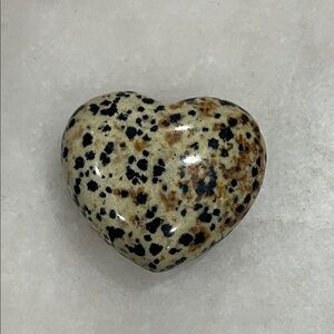 Dalmatian Jasper Heart-Shaped Stone